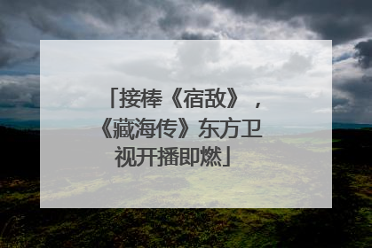 接棒《宿敌》，《藏海传》东方卫视开播即燃