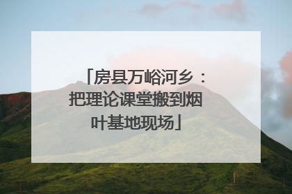 房县万峪河乡：把理论课堂搬到烟叶基地现场
