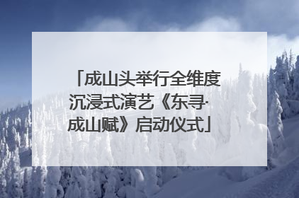 成山头举行全维度沉浸式演艺《东寻·成山赋》启动仪式