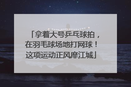 拿着大号乒乓球拍，在羽毛球场地打网球！这项运动正风靡江城