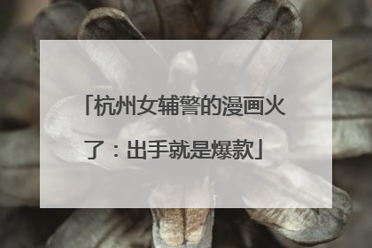 杭州女辅警的漫画火了：出手就是爆款