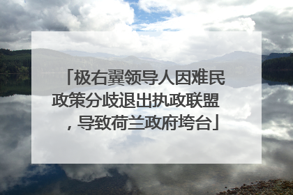 极右翼领导人因难民政策分歧退出执政联盟，导致荷兰政府垮台