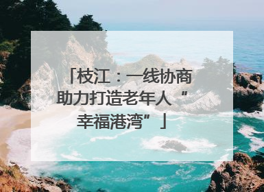 枝江：一线协商助力打造老年人“幸福港湾”