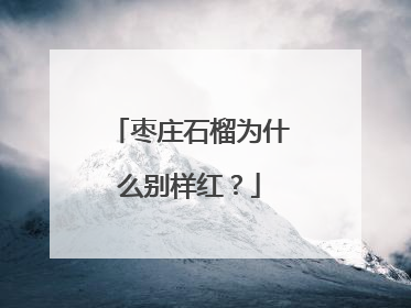 枣庄石榴为什么别样红？