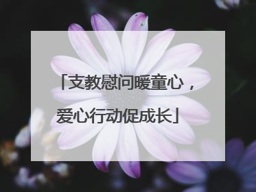 支教慰问暖童心，爱心行动促成长