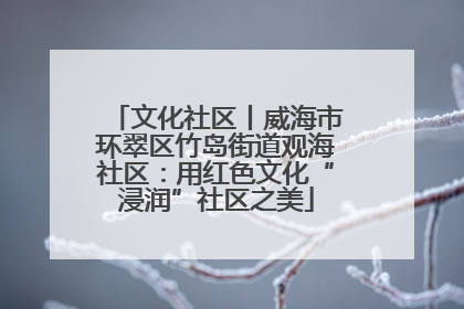 文化社区丨威海市环翠区竹岛街道观海社区：用红色文化“浸润”社区之美