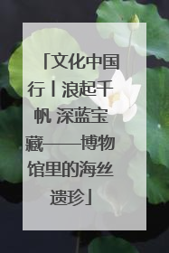 文化中国行丨浪起千帆 深蓝宝藏——博物馆里的海丝遗珍