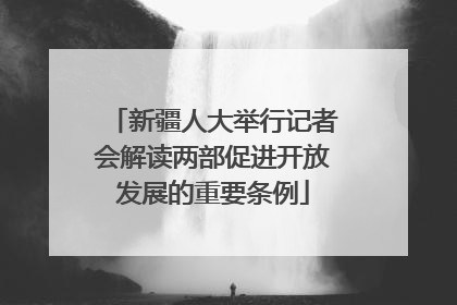 新疆人大举行记者会解读两部促进开放发展的重要条例