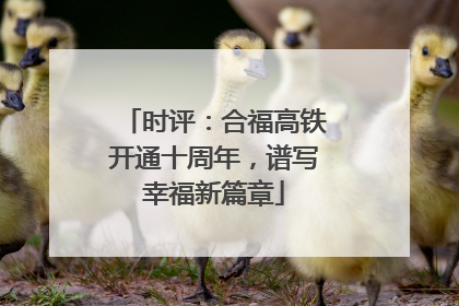 时评：合福高铁开通十周年，谱写幸福新篇章