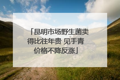 昆明市场野生菌卖得比往年贵 见手青价格不降反涨