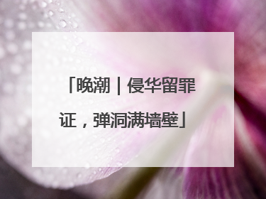 晚潮｜侵华留罪证，弹洞满墙壁