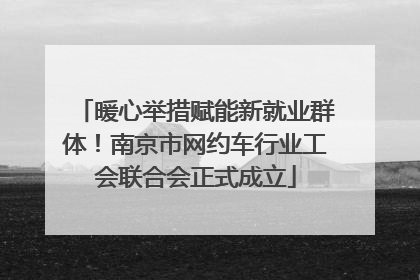 暖心举措赋能新就业群体！南京市网约车行业工会联合会正式成立