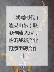 朝曦时代（曜灵山东）联袂创维光伏，临沂战新产业再添重磅合作