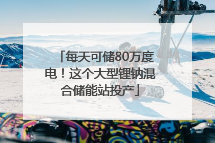 每天可储80万度电！这个大型锂钠混合储能站投产