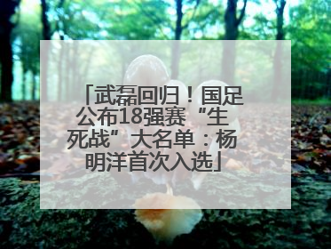 武磊回归！国足公布18强赛“生死战”大名单：杨明洋首次入选