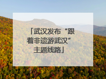 武汉发布“跟着非遗游武汉”主题线路