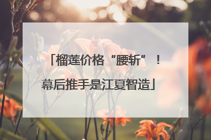 榴莲价格“腰斩”！幕后推手是江夏智造
