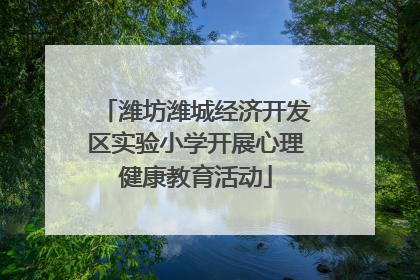 潍坊潍城经济开发区实验小学开展心理健康教育活动