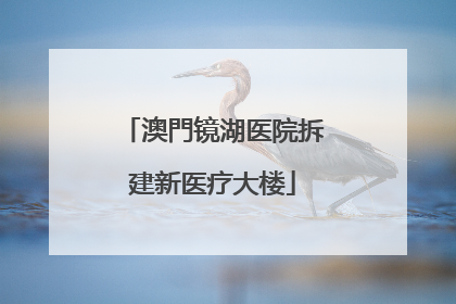 澳門镜湖医院拆建新医疗大楼