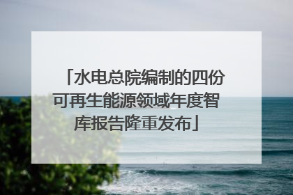 水电总院编制的四份可再生能源领域年度智库报告隆重发布