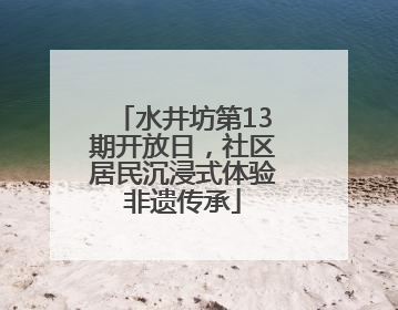 水井坊第13期开放日，社区居民沉浸式体验非遗传承