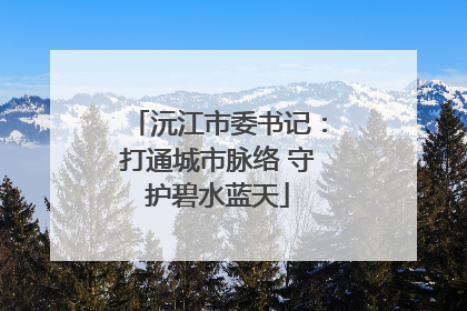 沅江市委书记：打通城市脉络 守护碧水蓝天
