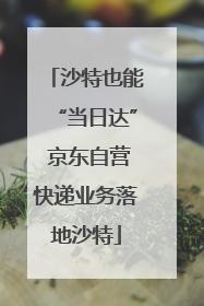 沙特也能“当日达” 京东自营快递业务落地沙特