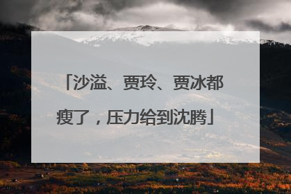 沙溢、贾玲、贾冰都瘦了，压力给到沈腾