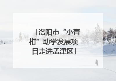 洛阳市“小青柑”助学发展项目走进孟津区