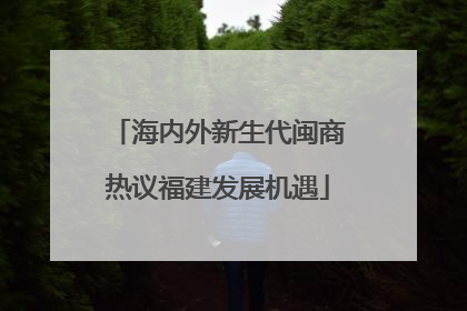 海内外新生代闽商热议福建发展机遇