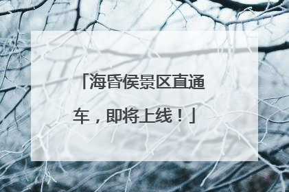 海昏侯景区直通车，即将上线！