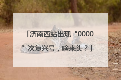 济南西站出现“0000”次复兴号，啥来头？