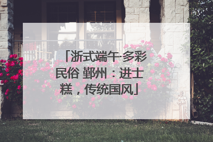 浙式端午·多彩民俗 鄞州：进士糕，传统国风