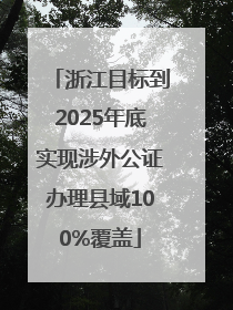 浙江目标到2025年底实现涉外公证办理县域100%覆盖
