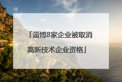 淄博8家企业被取消高新技术企业资格