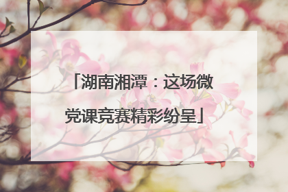 湖南湘潭：这场微党课竞赛精彩纷呈