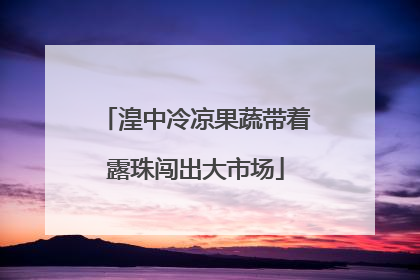 湟中冷凉果蔬带着露珠闯出大市场