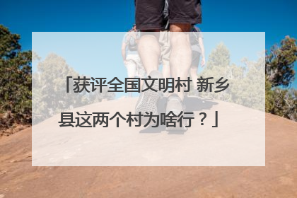 获评全国文明村 新乡县这两个村为啥行？