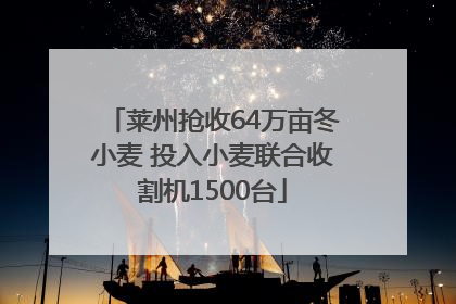 莱州抢收64万亩冬小麦 投入小麦联合收割机1500台