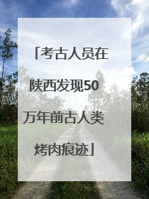 考古人员在陕西发现50万年前古人类烤肉痕迹