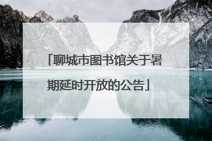 聊城市图书馆关于暑期延时开放的公告