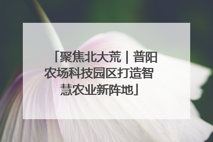 聚焦北大荒｜普阳农场科技园区打造智慧农业新阵地