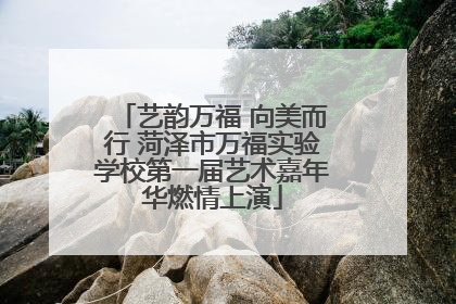 艺韵万福 向美而行 菏泽市万福实验学校第一届艺术嘉年华燃情上演