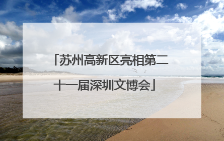 苏州高新区亮相第二十一届深圳文博会