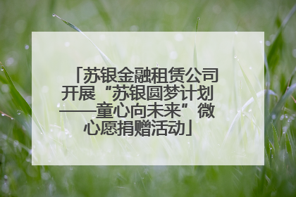 苏银金融租赁公司开展“苏银圆梦计划——童心向未来”微心愿捐赠活动