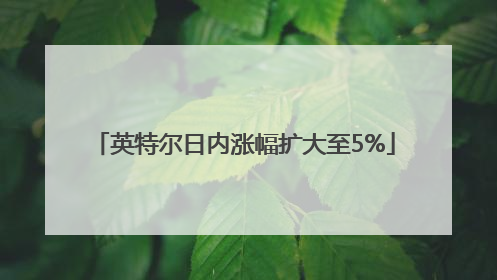 英特尔日内涨幅扩大至5%