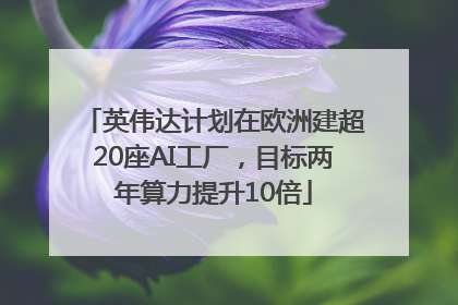 英伟达计划在欧洲建超20座AI工厂，目标两年算力提升10倍