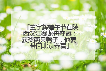 董宇辉端午节在陕西汉江赛龙舟夺冠：获奖两只鸭子，他要带回北京养着