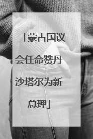 蒙古国议会任命赞丹沙塔尔为新总理