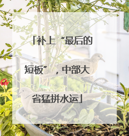 补上“最后的短板”，中部大省猛拼水运